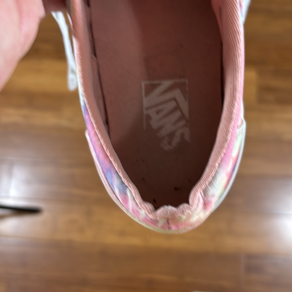 Vans Pink Pastel Tye Dye Lace Up Sneakers Size 8 - Picture 8 of 12